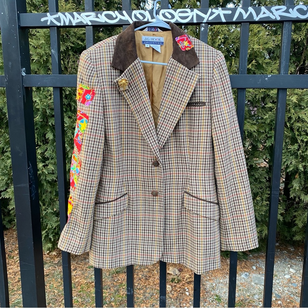 Reworked Christmas blazer size vintage 14 - probably made in the 1990s